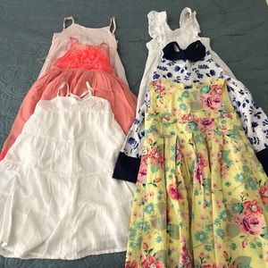 Bundle of 6 summer dresses 4T and 5T
